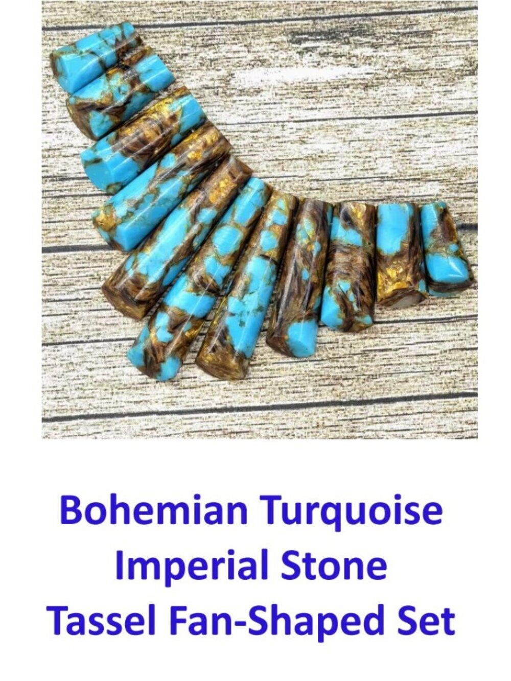 Bohemian Turquoise Imperial Stone Tassel Fan-Shaped